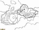 Lego Coloring Superman Pages Printable Sheet sketch template