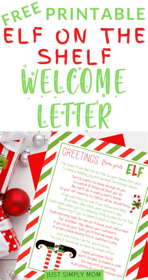 elf  letter printable