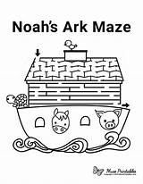 Ark Maze Noah Noahs Mazes Museprintables sketch template