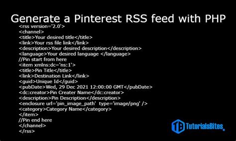 generate  pinterest rss feed  php tutorials bites