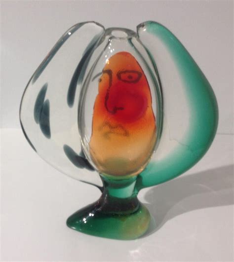Murano Sculptural Abstract Vase By Mario Badioli For Sale