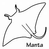 Mantarraya Coloring Stingray Manta Pinto Designlooter Sketch sketch template