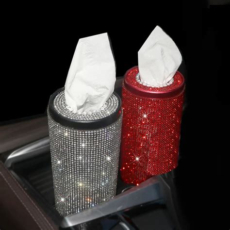 creative bling car crystal diamond tissue box diamante paper towel tube home office car