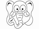 Elephant Mask Printable Masks Template Fun Coloring Maska Slon Cut Clip Clipart Clipartbest Cliparts sketch template