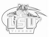Coloring Pages Football College Tigers Lsu Choose Board sketch template