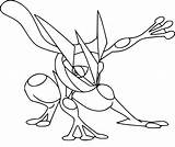 Pokemon Greninja sketch template