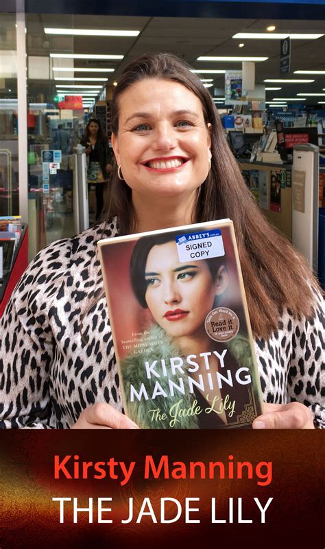 kirsty manning with the jade lily at abbeysbookshop 131york sydney