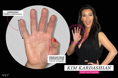 Kim Kardashian Fake Tan Fingers 16 Celebrity Palm Readings The Cut