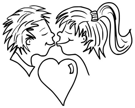 coloring pages  kissing