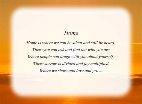 home  family poems