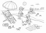 Colorare Vacanze Bambini Disegni Spiaggia Blogmamma Torna sketch template