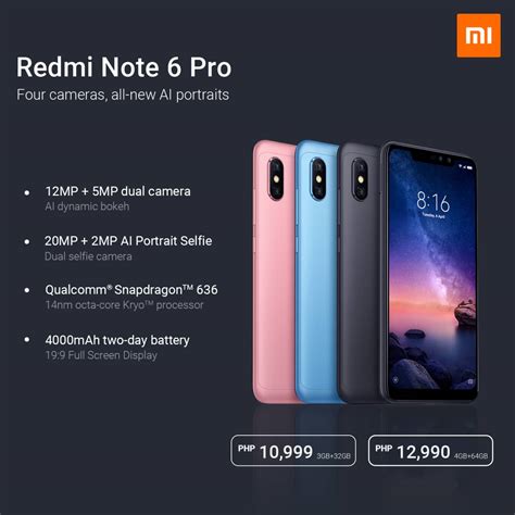 Xiaomi Redmi Note 6 Pro Price And Availability In The Philippines