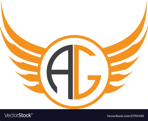 ag letter logo design royalty  vector image