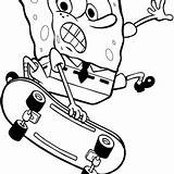 Spongebob Coloring Skateboard Playing Custome Dancing Tree Christmas sketch template