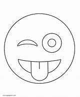 Wink Face sketch template