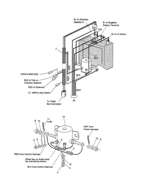 wiring diagram  ezgo golf cart  volt wiring diagram  schematic