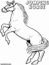 Horse Jumping Coloring Pages Colorings Print sketch template