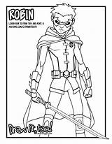 Robin Damian Wayne Comic Drawing Version Coloring Superhero Draw Too Tutorial Getdrawings sketch template