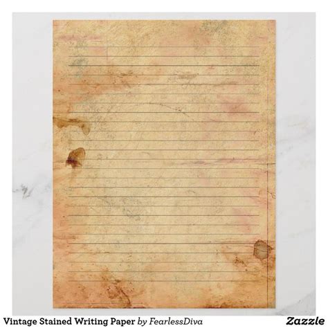 vintage stained writing paper zazzlecom vintage writing paper