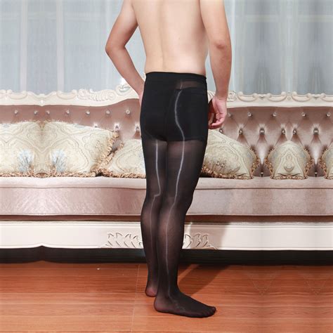 men s shiny pantyhose tights sexy sheath open stockings ebay