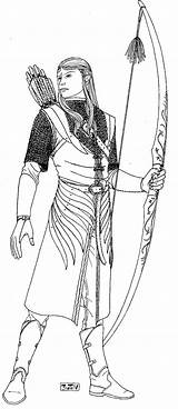 Archer Elven Tolkien Lord sketch template