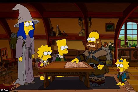 the simpsons tackles the hobbit in new couch gag daily