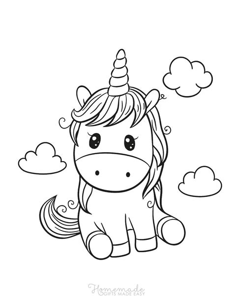 easy cute unicorn coloring pages thiva hellas