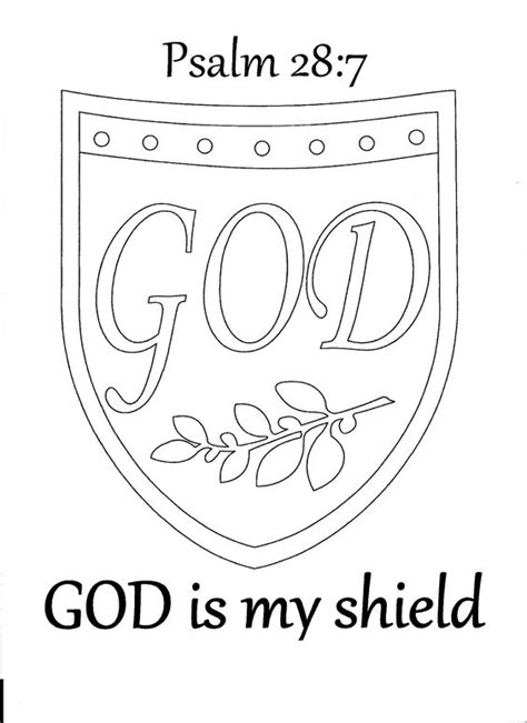 faith shield coloring page coloring pages
