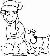 Coloring Dog Boy Pages Dellosa Carson Kids Clip His Stamps Digital Christmas Sunday School Tan Google Cold Tree Search Clipart sketch template