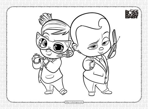 boss baby family business coloring pages