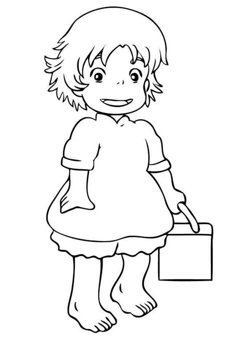 ponyo coloring page  printable coloring pages  kids