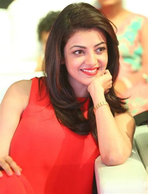 kajal aggarwal looks super sexy in red dress at telugu film ‘oopiri