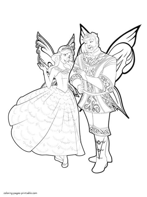 print barbie mariposa   fairy princess coloring pages  girls