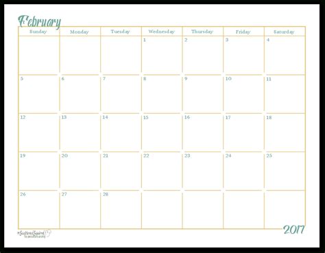 monthly calendar printable full page template calendar design