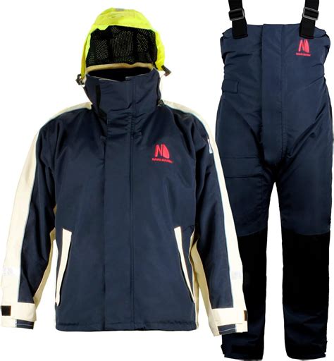 navis marine waterproof sailing jacket  bib pants fishing foul weather gear rain suit