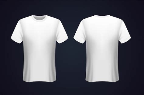 premium vector front   white  shirt mockup