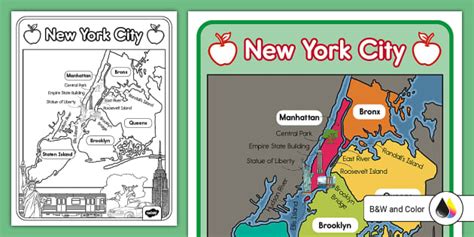york city map teacher  twinkl