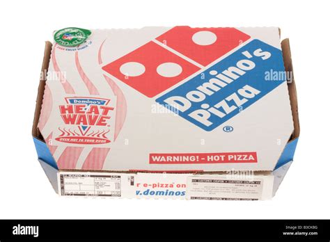 box  dominos meat pizza stock photo alamy