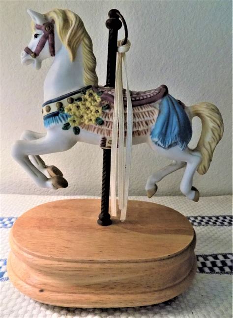 carousel horse  pole  box timeless treasures  collectibles