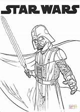 Coloring Pages Wars Star Vader Darth Lightsaber Color Printable Book Coloriage sketch template