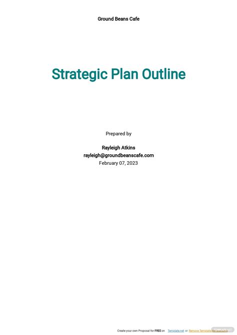 strategic plan templates edit  templatenet