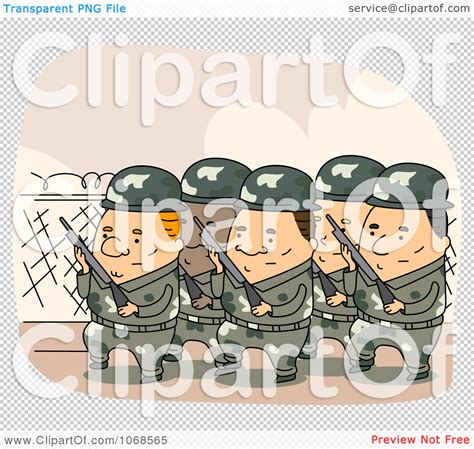 clipart marching soldiers royalty free vector