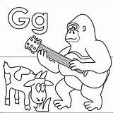 Gorilla Phonics Jolly Coloringpages4u Preschool Coloringpages sketch template