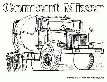 large tow semi truck coloring page  kids transportation
