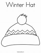 Hat Coloring Winter Pages Scarf Clipart Template Add Print Clip Built California Usa Twistynoodle Library Change Comments sketch template