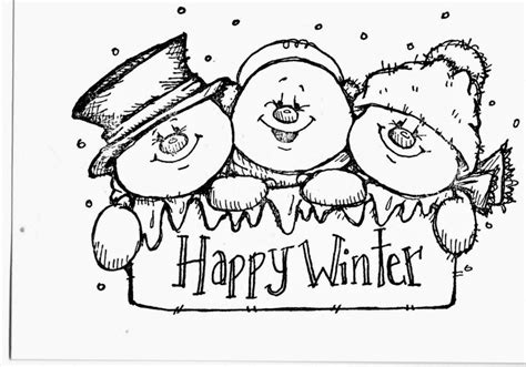 cute snowmen  printable coloring pages christmas coloring pages