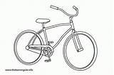 Bicycle Coloring Outline Pages Transportation Flashcard Flashcards Comments Popular Coloringhome Click sketch template