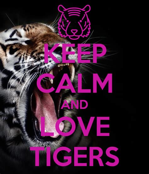 Keep Calm And Love Tigers Poster Shay White Keep Calm O Matic