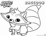 Jam Animal Coloring Pages Raccoon Printable Bettercoloring sketch template