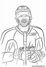 Hockey Ovechkin Coloring Nhl Pages Alex Kevin Printable Durant Messi Sport Color Print Clipart Drawing Sports sketch template